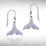 Sterling Silver Whale Tail Earrings DE 500