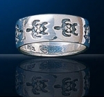 sterling silver turtle band ring