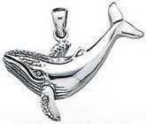 Sterling Silver Whale Pendant DP 5715