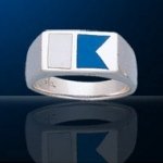 Sterling Silver Alpha Dive Flag Ring DDFR 388