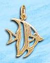 angel fish charm DC305 in gold