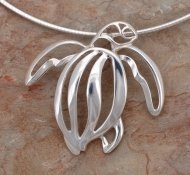 sterling silver sea turtle necklace
