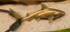 Designer Brass Plated Grey Reef Shark Necklace