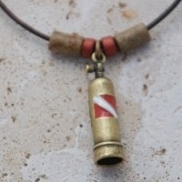 Brass Plated Scuba Tank Necklace