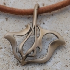 Bronze Pendant Stingray Necklace