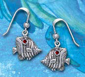 Sterling Silver Butterfly Fish Earrings DE 0261