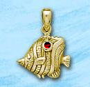 Butterfly Fish Pendant DP 3226 in gold