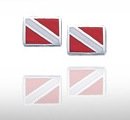 Sterling Silver Dive Flag Post Earrings DFE 525