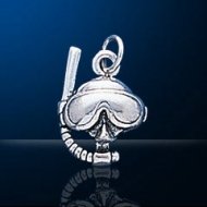Sterling Silver Dive Mask Charm