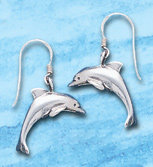 Dolphin Sterling Silver Dangle Earrings DE 824