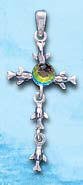 Sterling Silver Dolphin Cross Pendant DP 700