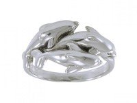 sterling silver dolphin rings DGDR 402