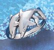 dolphin sterling silver rings WR 205