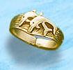 double dolphin toe ring Dtoe 461 in gold
