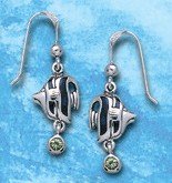 sterling silver angelfish earrings