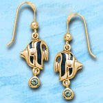Angel Fish Earrings DE 8250 in gold