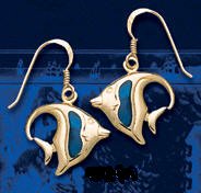 Angelfish Earrings DE 097 in gold