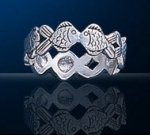 sterling silver fish ring DFR 497