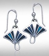 Sterling Silver Manta Ray Earrings DE 0250