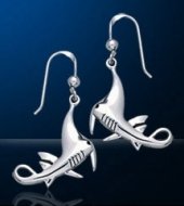 Manta Ray Sterling Silver Earrings