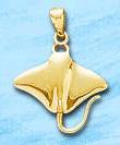 manta ray pendant DP 0810 in gold