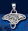 Sterling Silver Manta Ray Pendant DP 2823