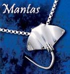 sterling silver manta ray pendant