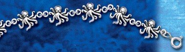 octopus sterling silver anklet DA 274