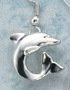 sculptural silver dolphin earrings single
