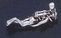 Scuba Diver Pendant SDP 010 back view