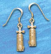 Scuba Tank Earrings SDE 352 in gold