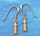 Scuba Tank Earrings SDE 353 in gold