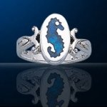 sterling silver seahorse ring DFR 0331