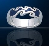 Sterling Silver Sea Waves Ring