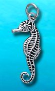 sterling silver seahorse charm DC 356