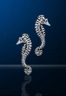 Sterling Silver Seahorse Stud Earrings