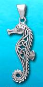 Sterling Silver Celtic Seahorse Pendant DP 550