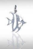 sterling silver angel fish charm DC 305