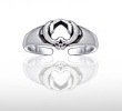 Sterling Silver Couple Dolphin Toe Ring Dtoe 7371
