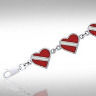 sterling silver dive flag bracelet