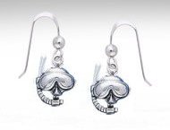 Sterling Silver Dive Mask Earrings SDE 753