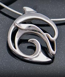 sterling silver dolphin necklace