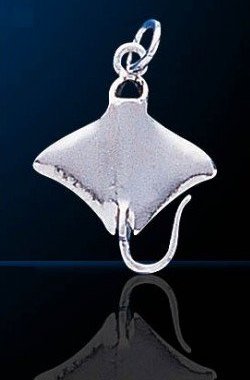 sterling silver manta ray charm