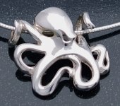 Sterling Silver Octopus Pendant R15