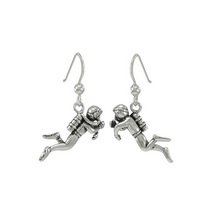 Sterling Silver Scuba Diver Earrings SDE 220