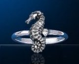 Sterling Silver Seahorse Ring DSR 2177