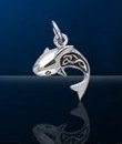 Artistic Sterling Silver Shark Charm