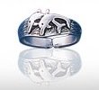 sterling silver double dolphin toe rings Dtoe 461