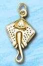 Stingray Charm DC 297 in gold